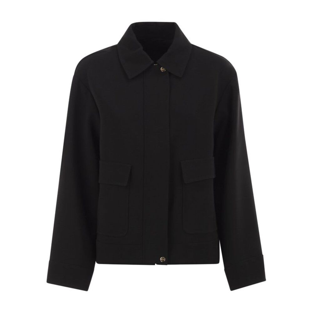Maxmara Studio Women Mstsauna - Boxy Triacetate Jacket With Patch Pockets